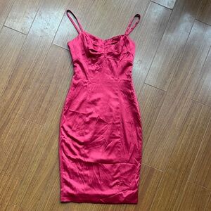 Signature by Shoedazzle  Red Silky Satin Dress size Small